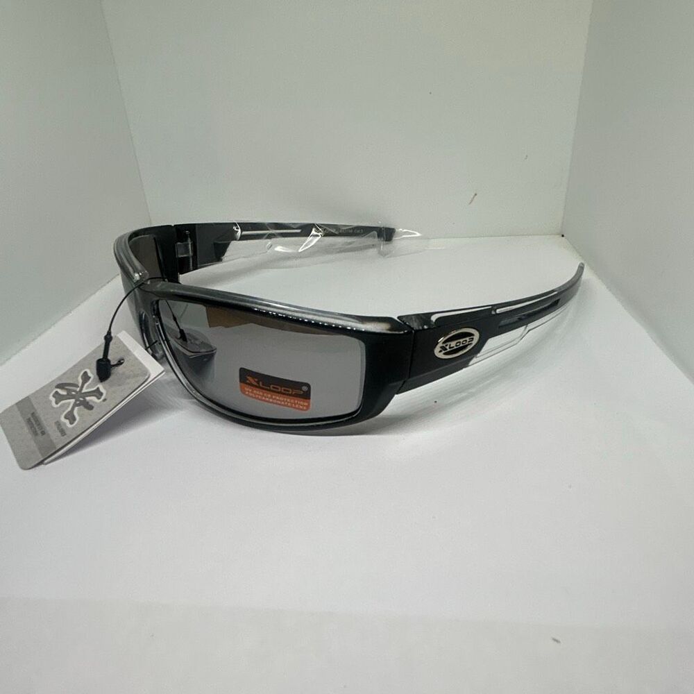X-Loop Mirrored Wraparound Sport Sunglasses UV400 Protection Durable Streetwear